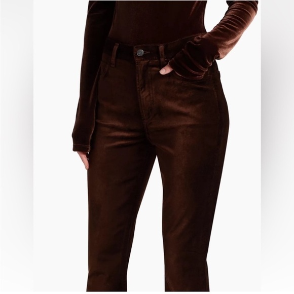 New Agolde Nico High Rise Slim Boot Pants in Chocolate Milk Velvet Sz 30 - Picture 3 of 14